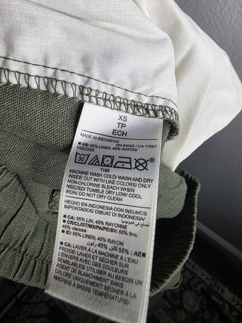 Old Navy Olive Green Wide-Leg Pull-On Pants - Picture 6 of 7